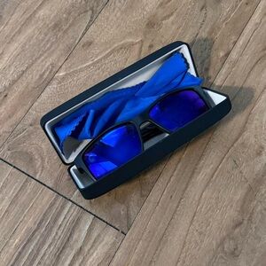 Blue Lens Sunglasses with Case